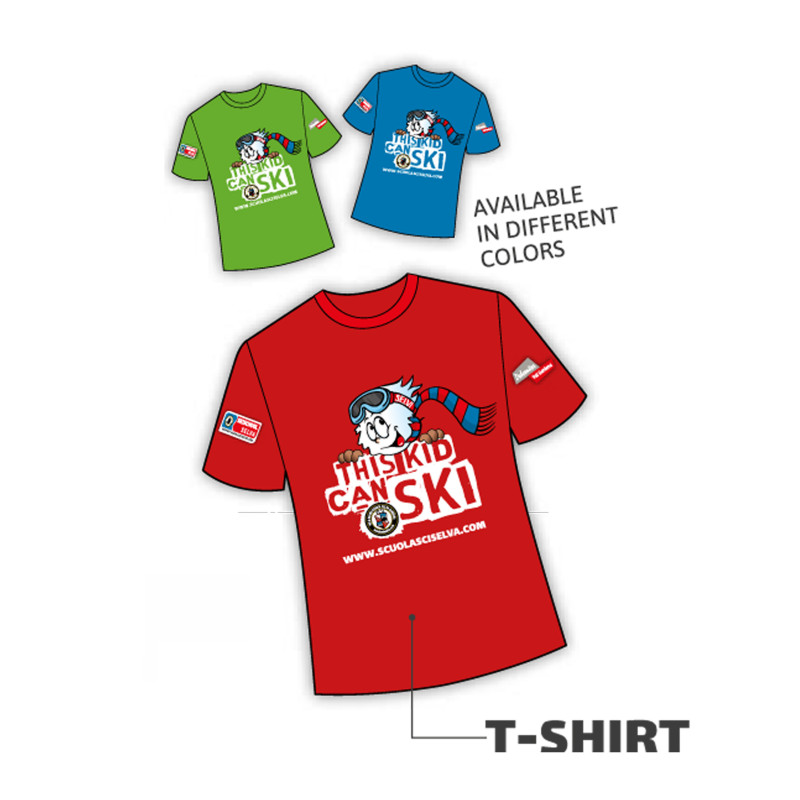 T-Shirt Skischool Kid blu