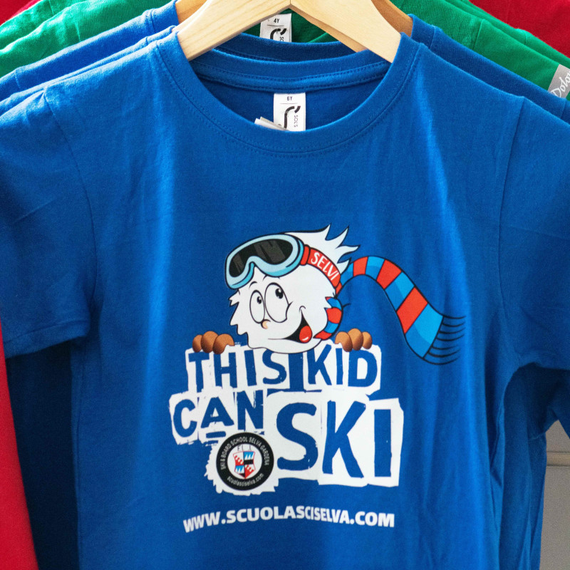 T-Shirt Skischool Kid blu