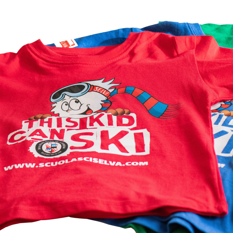 T-Shirt Skischool Kid blu