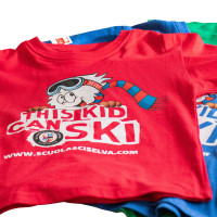 T-Shirt Skischool Kid blu