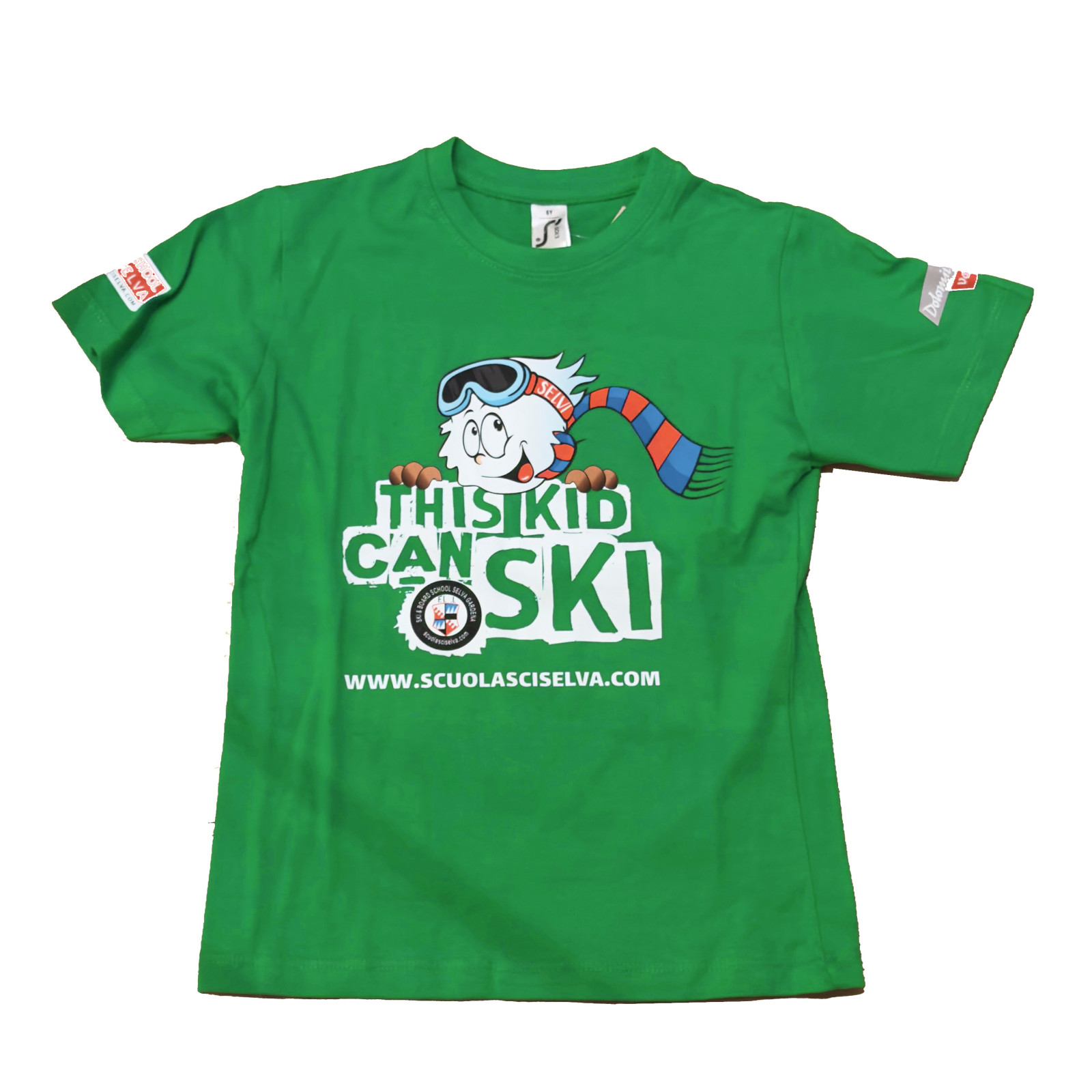 T-Shirt Skischool Kid green